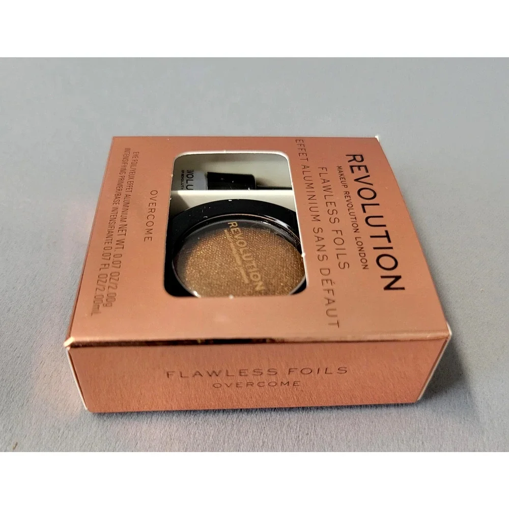 Makeup Revolution London Flawless Foils Eye‎ Shadow Overcome + Primer 0.07oz New